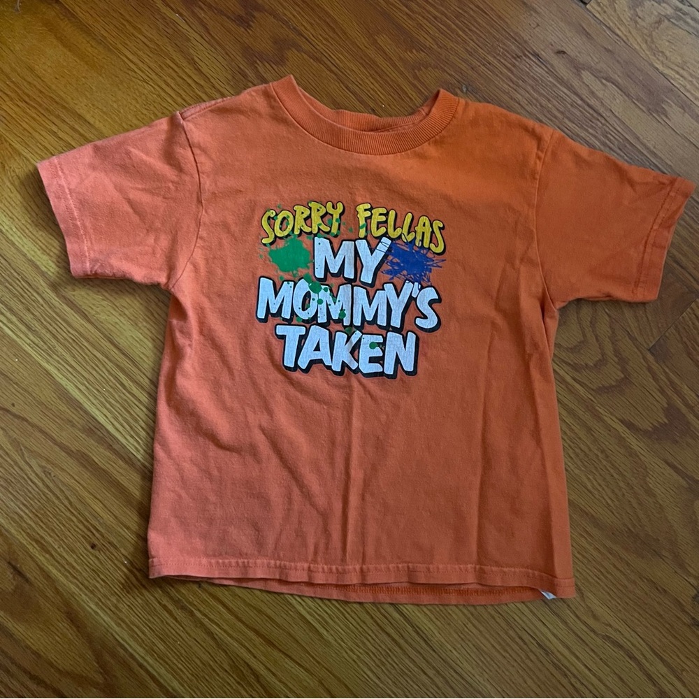 Kids | Funny Novelty T-Shirt “Sorry Fellas” - Orange | Sz: 4T